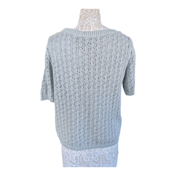 NEW SWTR Macrame Short Sleeve Crew 901 | MIST M - Picture 4 of 8